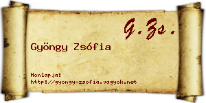 Gyöngy Zsófia névjegykártya